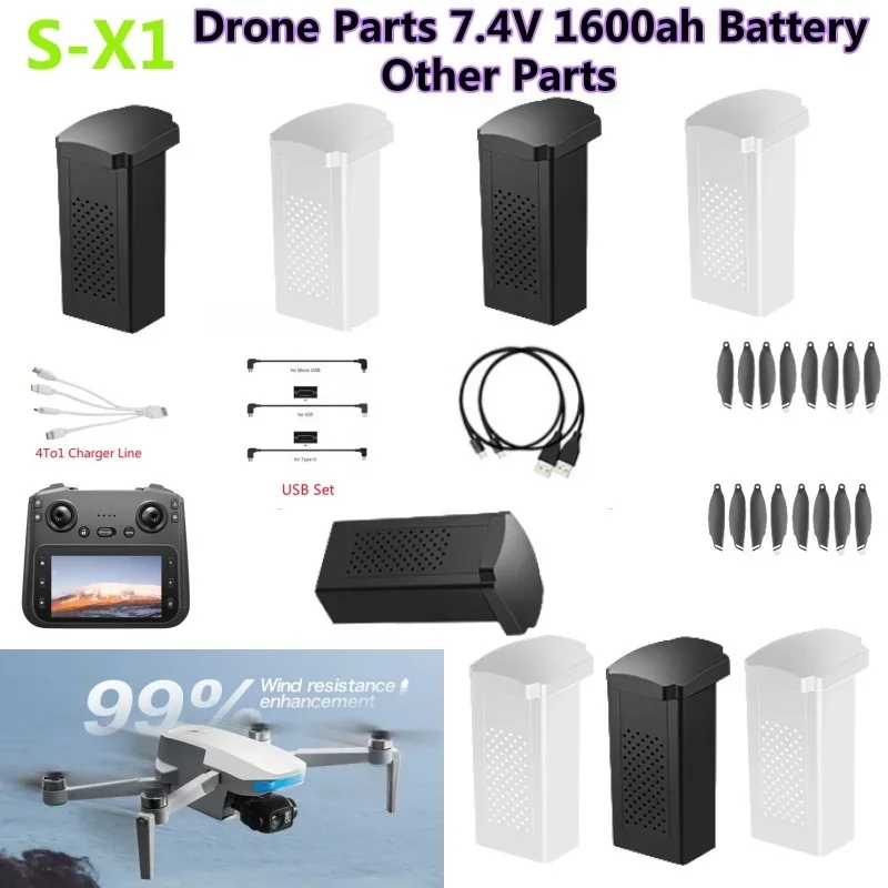 Drone Mapping - Baterai Drone GPS S-X1 MAX 7.4V